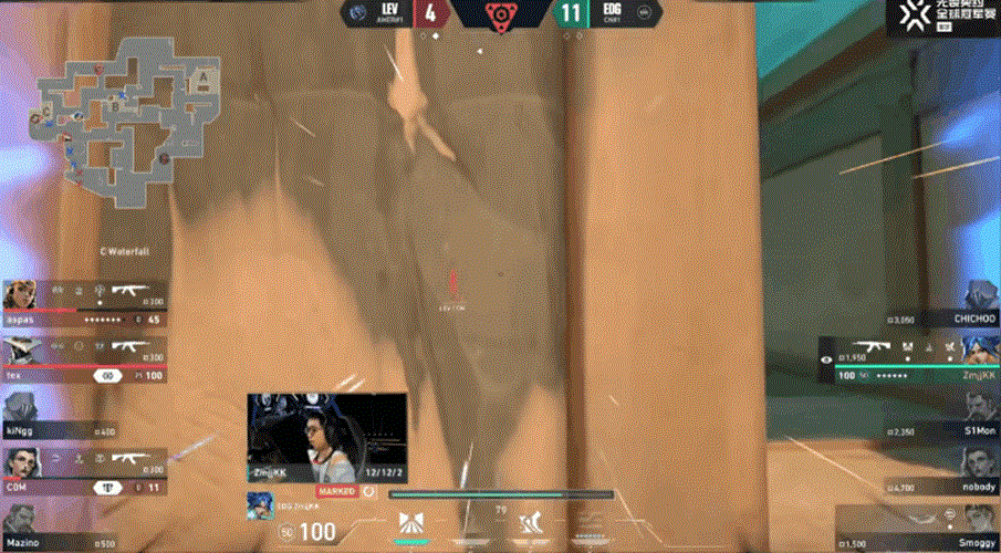 康康胜决时用霓虹打出的1v3名场面